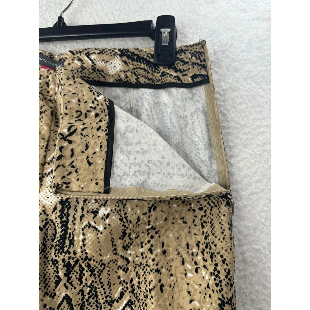 Vince Camuto Snakeskin Print Pants Women's Size‎ 4 Brown Tan Animal Print